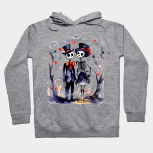 Happy Halloween: Halloween Skeletons in Love 2 Hoodie